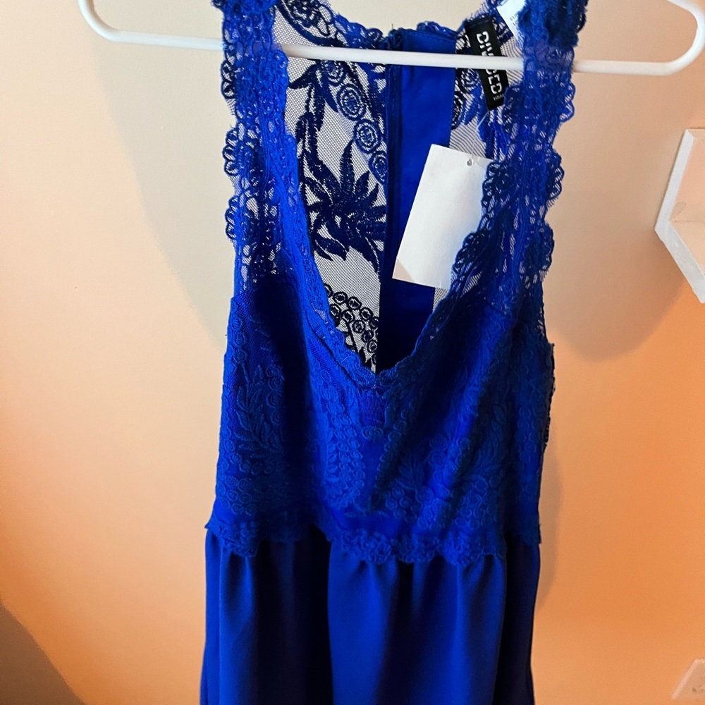 H&M Divided dark blue lace mini dress - Picture 2 of 5
